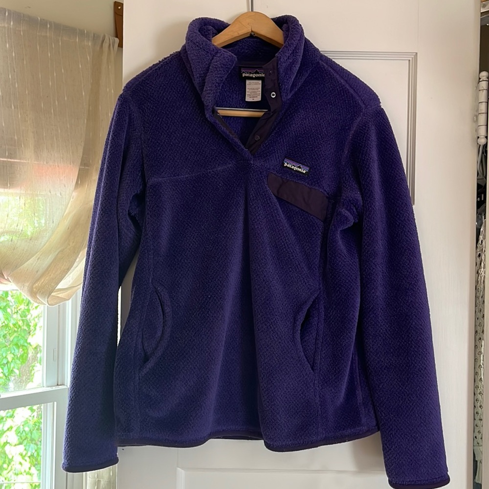 Patagonia M Re-Tool Snap-T Purple Fleece Pullover